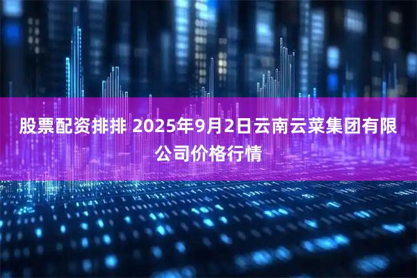 股票配资排排 2025年9月2日云南云菜集团有限公司价格行情